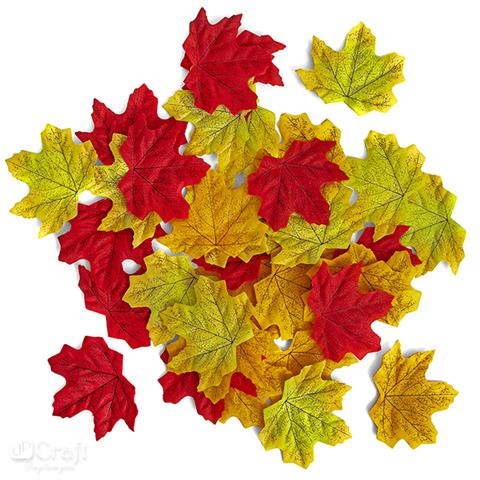 DP CRAFT MATERIAŁOWE JESIENNE LIŚCIE 7-8CM,48SZT.