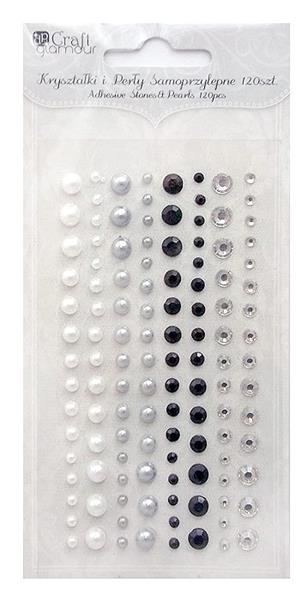 dp craft kryształki i perły samoprzylepne 120szt mono jewels grkp-003