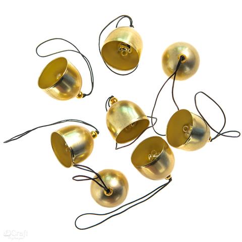 DP CRAFT DZWONKI METALOWE VINTAGE 2,6 CM-ZŁOTE8 SZT