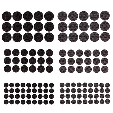 DP CRAFT RZEPY SAMOPRZYLEPNE OKRĄGŁE CZARNEMIX 69SZT