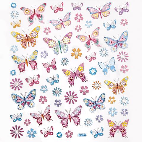 dp craft naklejki pastelowe motyle i kwiaty 63szt