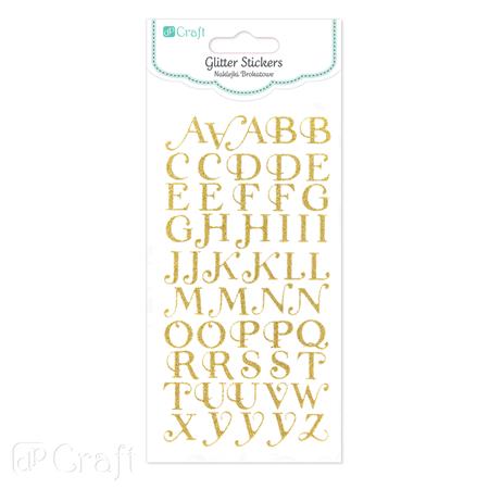 dp craft naklejki - alfabet duże litery 50szt.złote