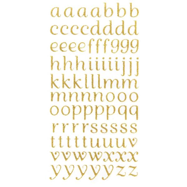 dp craft naklejki - alfabet małe litery 90szt. złote