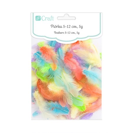 dp craft piórka 5-12cm 5g pastel cepi-103