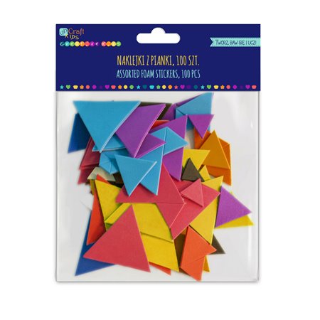 DP CRAFT NAKLEJKI 3D Z PIANKI TRÓJKĄTY 100SZT