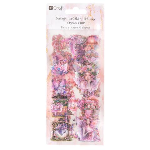 DP CRAFT NAKLEJKI PET WRÓŻKI 6 ARKUSZY -CRYSTALPINK