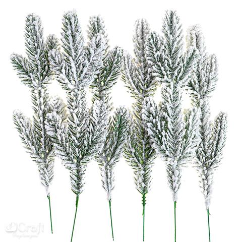 DP CRAFT OŚNIEŻONE GAŁĄZKI SOSNY 25 CM, 6SZT