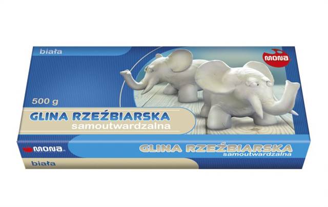 mona glina rzeźbiarska biała 500g majewski /6/