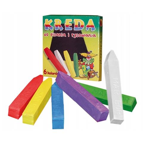 KREDA KOLOROWA B3 OP.6KOLORÓW MAR-BOR