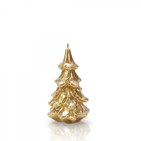 świeca figurka świąteczna 15cm choinka złota bn