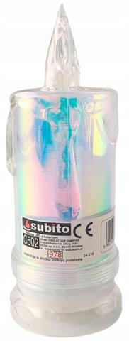 SUBITO ŚWIECA LED Z BATERIAMI C502 145MMOPAL 978,979 /6/