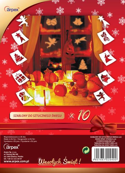 ARPEX-BN SZABLONY DO SZTUCZNEGO ŚNIEGU OP.10SZTBA9490