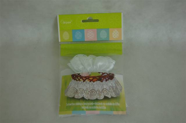 ARPEX-WN SERWETKA ATŁASOWA ZDOBIĄCA KOSZYCZEK D0906 WIELKANOC