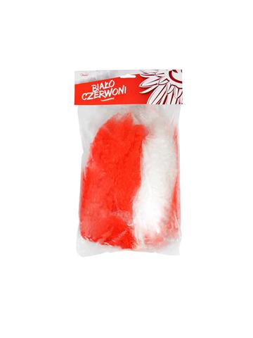 ARPEX PERUKA AFRO BIAŁO-CZERWONI