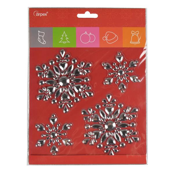 ARPEX-BN SREBRZYSTE ŚNIEŻYNKI 18.4x24CM NR8701