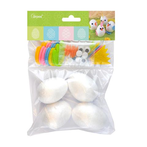 ARPEX-WN ZESTAW DEKORACJI KREATYWNYCH KURCZAKI WN2319  WIELKANOC