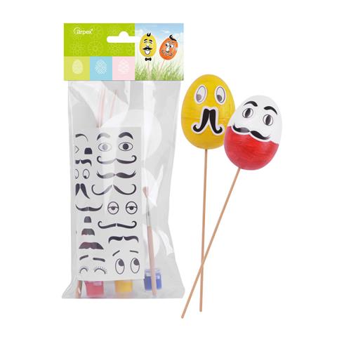 ARPEX-WN ZESTAW DEKORACJI KREATYWNYCH NAPIKU JAJKA, NAKLEJKI, FARBKI WN6102  WIELKANOC