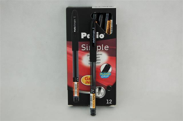 patio-długopis simple żelowy czarny     0,7mm 32827ptr /12/