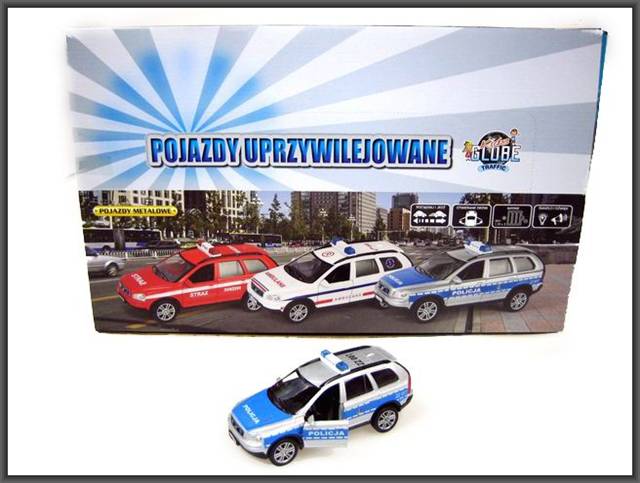 HIPO-AUTO POLICJA VOLVO 14CM ŚW.DŹW. HKG002P LUZ /12/
