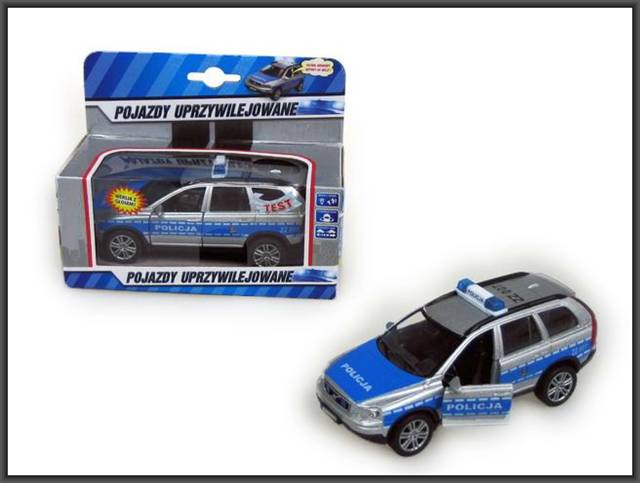HIPO-VOLVO POLICJA PL 14CM ŚWIATŁO      DŹWIĘK SW-14-22/WB HKG063