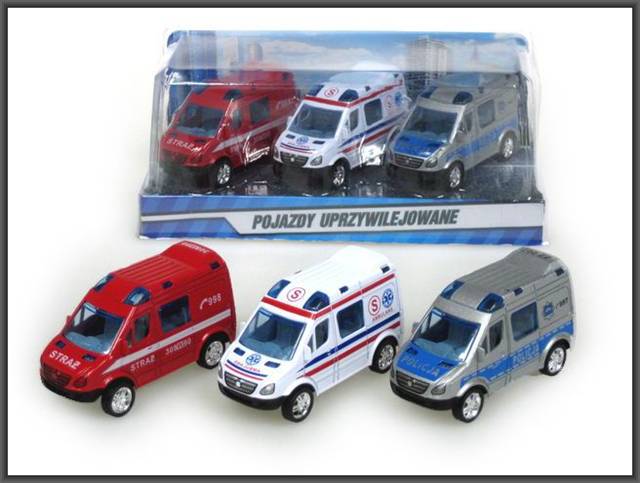 HIPO-AUTO MINI VAN 8CM POJAZDY UPRZYWILEJOWANE METAL A'3 KLOSZ HKG069