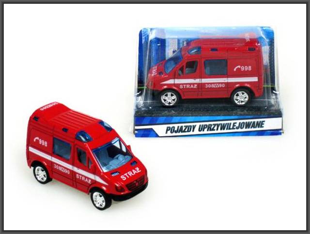 HIPO-AUTO MINI VAN STRAŻ 8CM M8258P-1/F