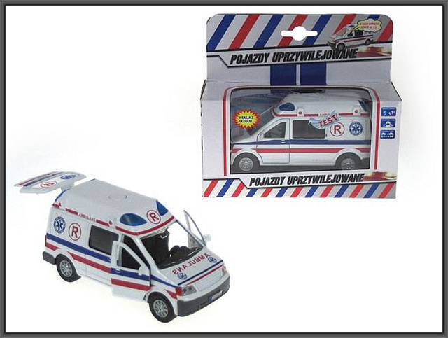 HIPO-AUTO VAN KARETKA POGOTOWIA Z GŁOSEM14CM HKG076