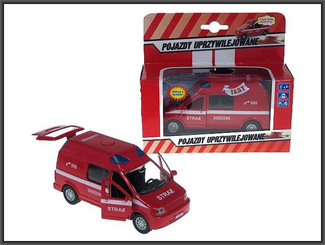 HIPO-AUTO VAN STRAŻ POŻARNA Z GŁOSEM 14CM HKG076