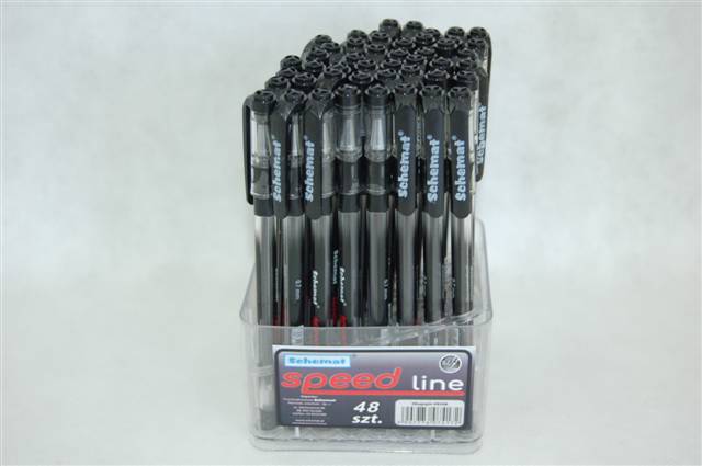 długopis speed line 0,7mm czarny /48/   8208 schemat