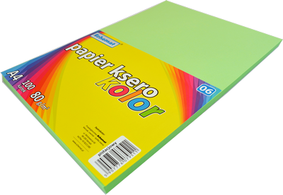PAPIER KSERO A4 100K KOLOR 06 9511 PISTACJOWY SCHEMAT