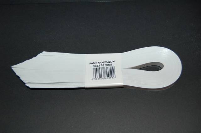 PASKI NA GWIAZDKI: BIAŁE 11MM ŚREDNIE