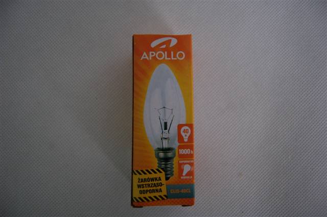 **żarówka 40w/e14 świeca m/g apollo   /10/