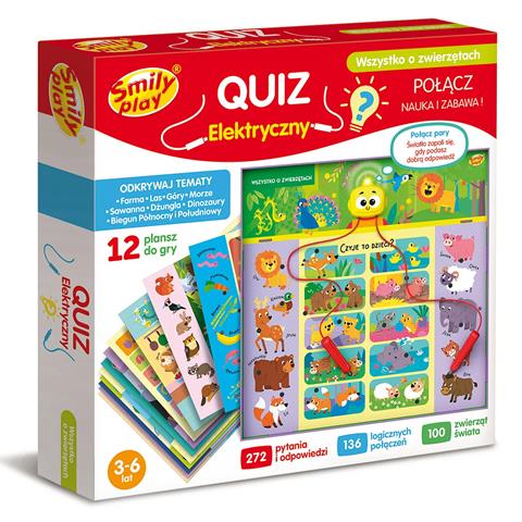 SMILY PLAY QUIZ ELEKTRYCZNY WSZYSTKO O ZWIERZĘTACH SP98277 ANEK-
