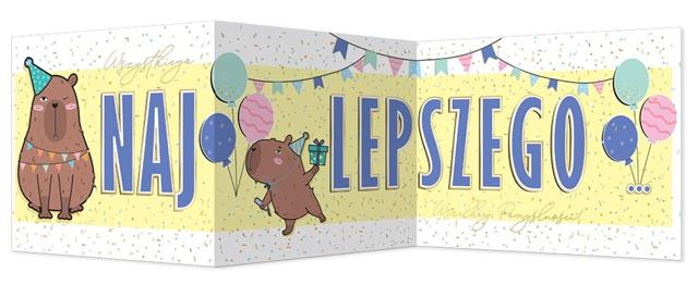 HENRY KARTKA OZDOBNA SKŁADANA B6 KAPIBARAWSZYSTKIEGO NAJLEPSZEGO