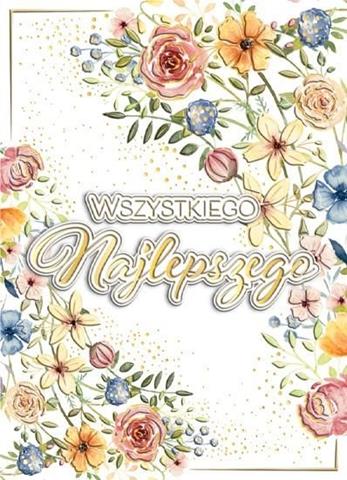 HENRY KARTKA OZDOBNA B6 KWIATY