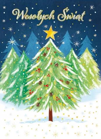HENRY-BN KARTKA OZDOBNA B6 CHOINKA W LESIE