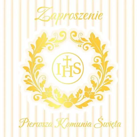 HENRY Zaproszenie KW Komunia PASKI kpl. 5sztuk