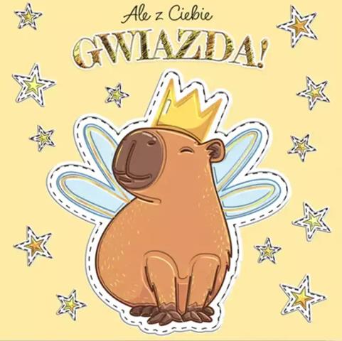 HENRY KARTKA OZDOBNA KW KAPIBARA GWIAZDA