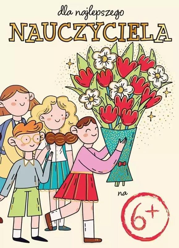 HENRY KARTKA OZDOBNA B6 NAUCZYCIEL NA 6