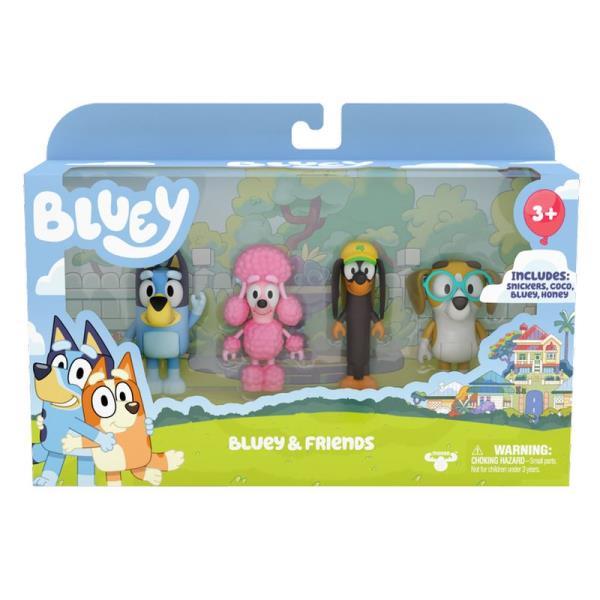 BLUEY FIGURKI 4-PAK BLUEY I PRZYJACIELE 13014 TM TOYS