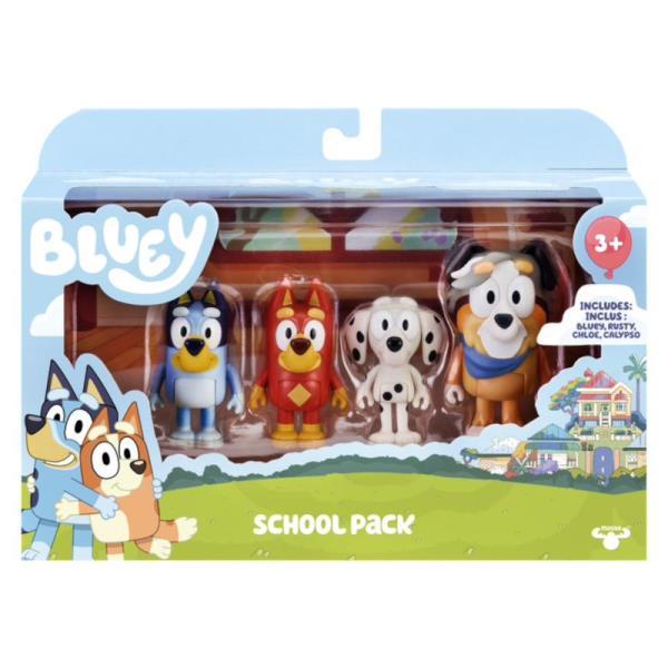 BLUEY FIGURKI 4-PAK SZKOLNA PACZKA 13052TM TOYS