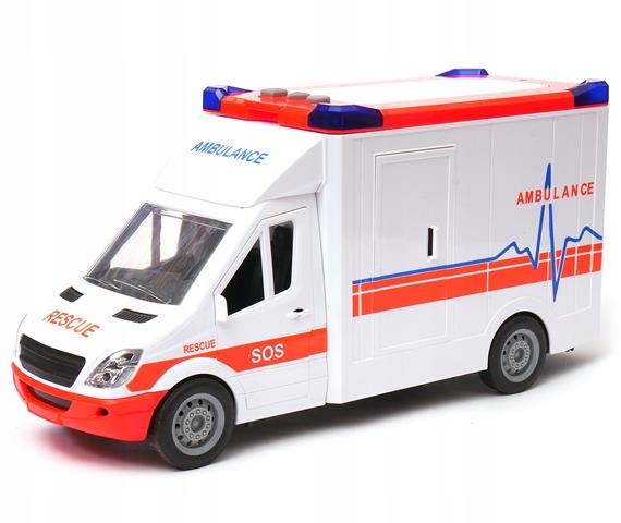 DROMADER AUTO AMBULANS Z NOSZAMI ŚWIATŁO, DŹWIĘK 1241797