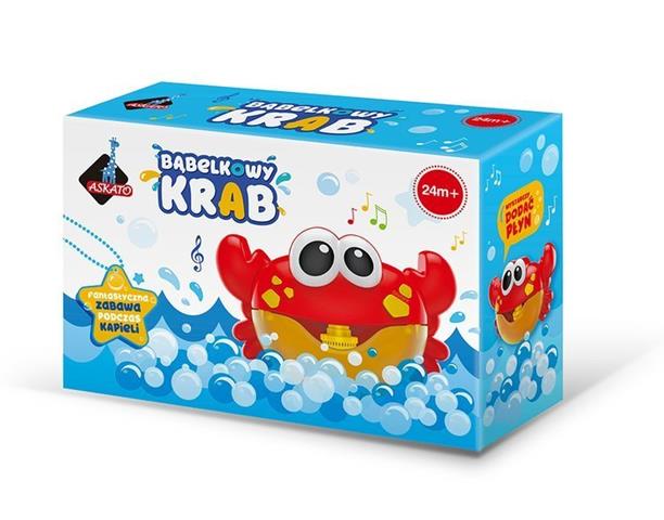 zabawka do wody - krab czerwony bąbelkowy askato