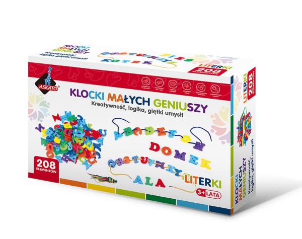 klocki małych geniuszy literki 208el 116686 askato