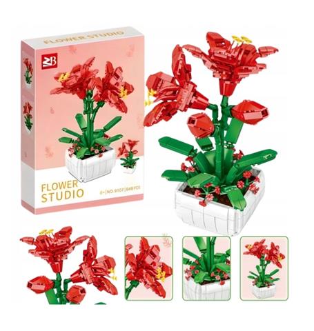 KLOCKI KWIATY W WAZONIE 565EL 9107 69522