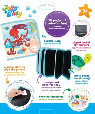 JOLLY BABY KSIĄŻECZKA DO RYSOWANIA KOLOROWY OCEAN DUMEL