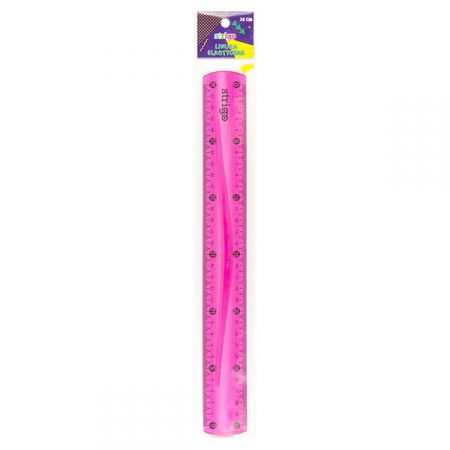 strigo-linijka elastyczna 30cm różowa   ssc010 wpc /36/