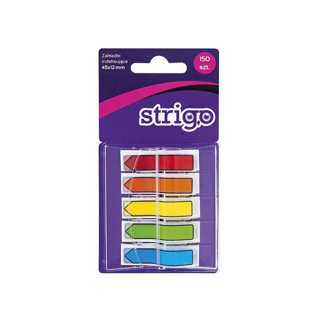 strigo-zakładki indeksujące 5 kolorów   45x12 150 sztuk ssn013 wpc /12/
