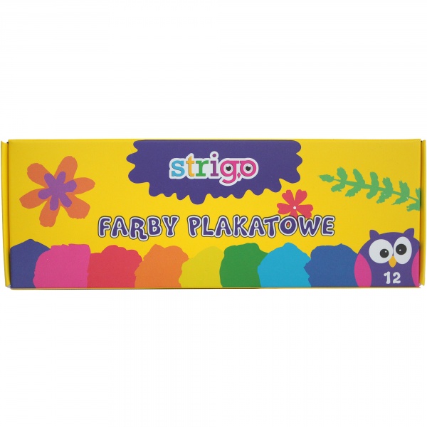 strigo farby plakatowe 12 kolorów ssc032wpc /30/