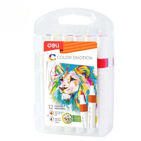 DELI-MARKER AKRYLOWY 12 SZT MIX KOLORÓW